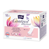 Bella Control Discreet Micro vložky pre ženy na inkontinenciu 18 kusov 7 x 18 cm 18 ks