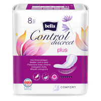 Bella Control Discreet Plus vložky na inkontinenciu pre ženy 8 ks 20,5 x 42 cm 8 ks