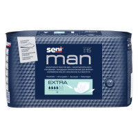 Seni Man Extra vložky urologické pre mužov 15 ks 7,5 x 21,5 x 28 cm 15 ks
