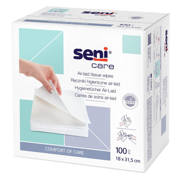 Seni Care Hygienické utierky air-laid 30 ks/100 ks na starostlivosť o pokožku 100 ks