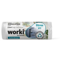 Mercator Vrecia na odpadky do kúpeľne 20 l biele 40 ks 40 ks 20 litrov Biela