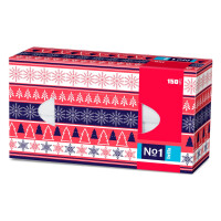 Bella No1 Vlhčené obrúsky 150 ks Vianočná edícia na ruky a tvár 150 ks Červená