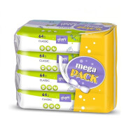 Bella Baby Happy Classic vlhčené utierky pre deti s vitamínom E a alantoínom 64 ks x 4