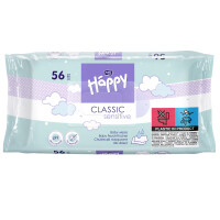 Bella Baby Happy Classic Sensitive Vlhčené obrúsky pre citlivú pokožku 56 ks x 4 56 ks