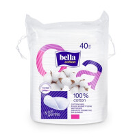 Bella Cotton Okrúhle odličovacie tampóny na tvár z bavlny 40 ks