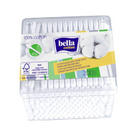 Bella Cotton Papierové vatové tyčinky na čistenie uší v balení 200 ks Štvorcová krabica