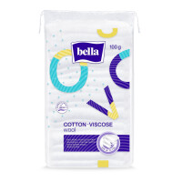 Bavlneno-viskózová vata Bella na hygienu a kozmetiku 100 g
