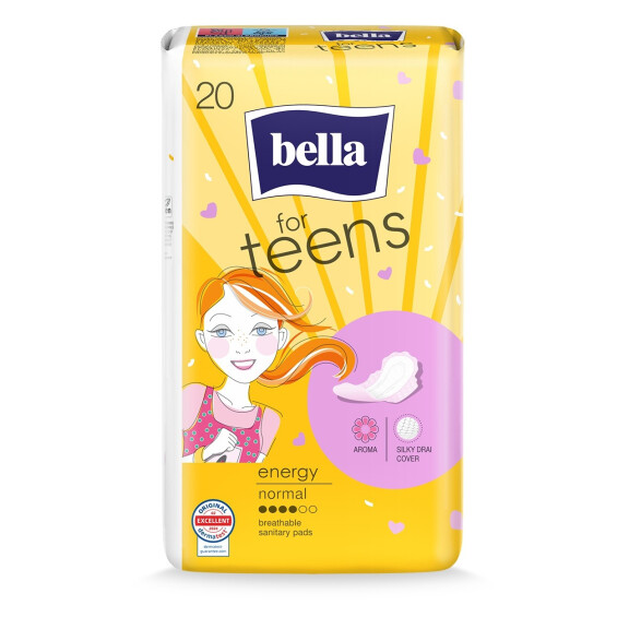 Bella For Teens Energy vložky pre tínedžerky s citrusovou vôňou