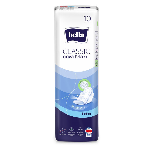 Bella Classic Nova Maxi dámske vložky s krídelkami 10 ks