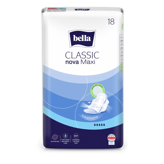 Bella Classic Nova Maxi dámske vložky s krídelkami 18 ks