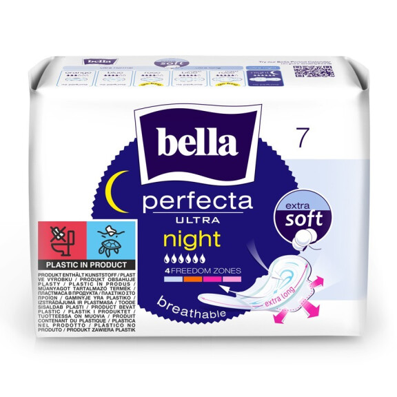 Bella Perfecta Ultra Night Extra Soft nočné vložky 7 alebo 14 kusov 7 ks
