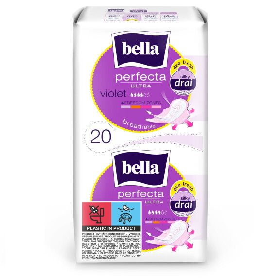 Bella Perfecta Ultra Violet ultratenké vložky na menštruáciu s krídelkami 20 ks