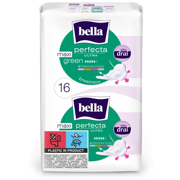 Bella Perfecta Ultra Maxi Green vložky na silnú menštruáciu 16 ks