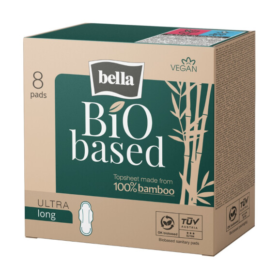Ekologické vložky Bella BiO based Ultra Long 8 kusov na silnú menštruáciu 8 ks