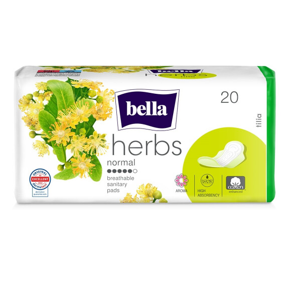 Menštruačné vložky Bella Herbs Lipa 20 ks