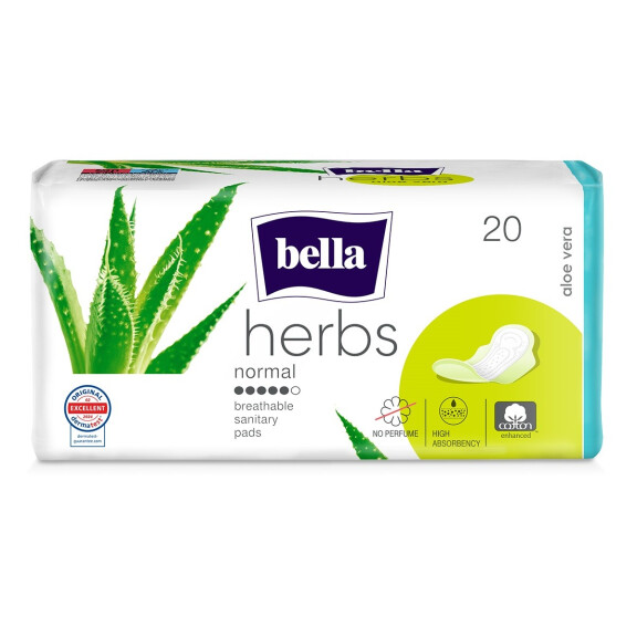 Dámske vložky Bella Herbs Aloe Vera 12 ks/20 ks 20 ks
