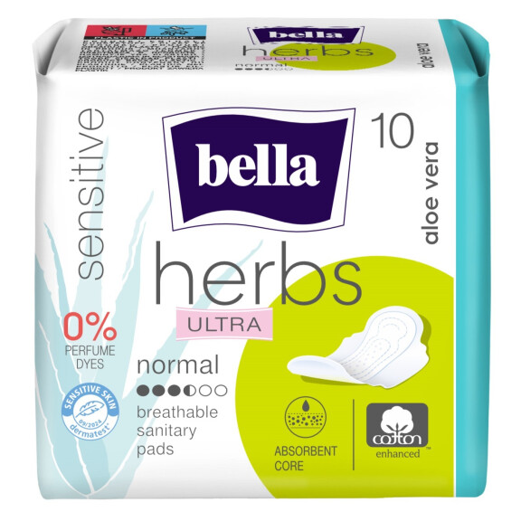 Bella Herbs Ultra Normal ultratenké vložky Aloe Vera10 ks 10 ks