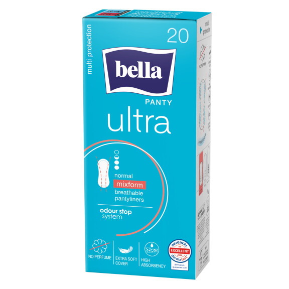 Slipové vložky Bella Panty Ultra Normal 20 ks mixform pre ženy 20 ks