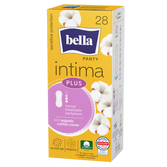 Bella Intima Plus Normal vložky s bavlnou pre citlivú pokožku 28 ks