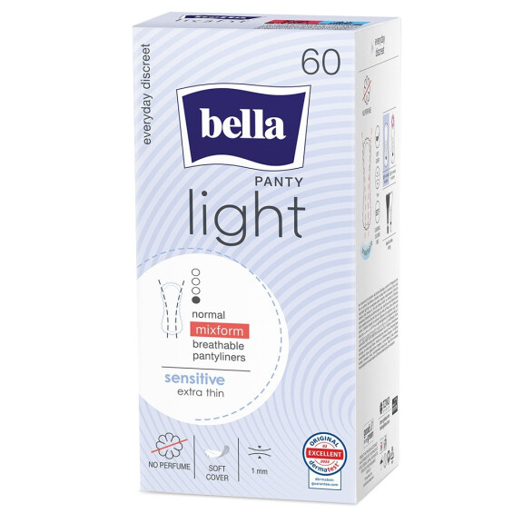 Slipové vložky Bella Panty Light Sensitive pre citlivú pokožku 60 ks