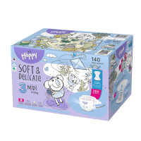 Plienky Bella Baby Happy Soft&Delicate 3 Midi 140 kusov pre deti 5-9 kg