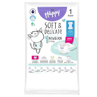 Bella Baby Happy Soft&Delicate plienky Newborn 1 pre novorodencov 1 ks