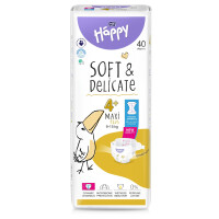 Plienky Bella Baby Happy Soft&Delicate 4+ pre deti 9-15 kg s indikátorom vlhkosti 40 ks