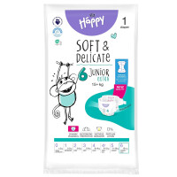 Bella Baby Happy Plienky Soft&Delicate 6 Junior Extra pre deti 15+ kg s indikátorom vlhkosti 1 ks