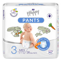 Plienkové nohavičky Bella Baby Happy Happy Pants Midi pre deti 26 ks Fólia