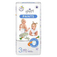 Plienkové nohavičky Bella Baby Happy Happy Pants Midi pre deti 48 ks Fólia
