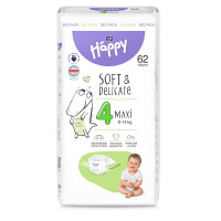 Bella Baby Happy plienky 4 Maxi pre deti 8-14 kg s indikátorom vlhkosti 62 ks