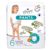 Plienkové nohavičky Bella Baby Happy Pants Junior Extra pre deti nad 16 kg 19 ks Fólia