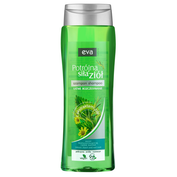 Šampón na mastné vlasy Pollena Ewa Trojitá sila bylín 400 ml