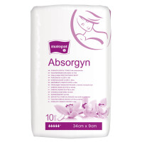 Matopat Absorgyn Absorpčné vložky pre ženy po pôrode s fóliou 34 x 9 cm 10 ks