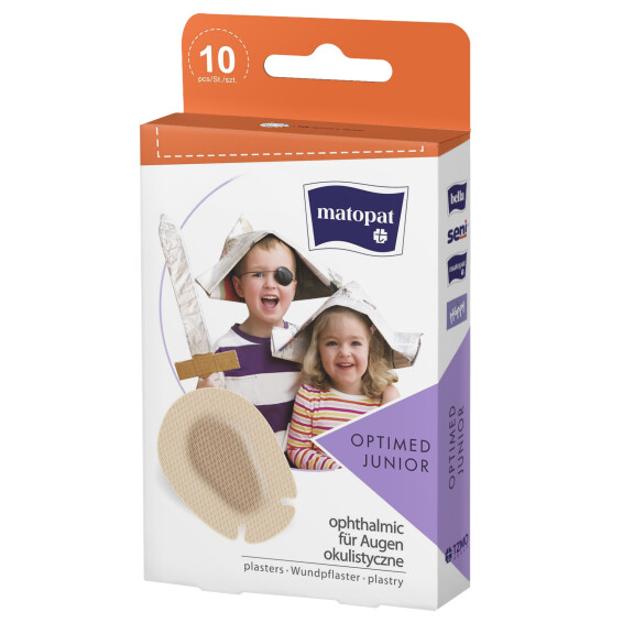 Matopat Optimed Junior – detské očné náplasti na korekciu zraku, 10 ks 6 x 4,8 cm 10 ks