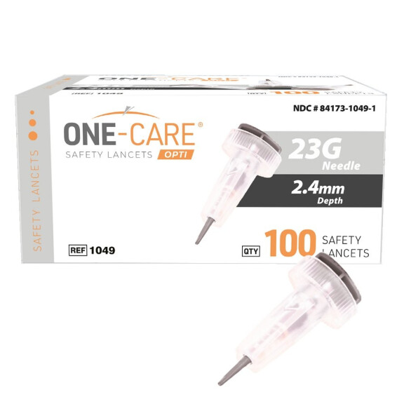 MEDIVENA ONE-CARE OPTI Jednorazové lancety na odber krvi 100 ks 2,4 mm 23G