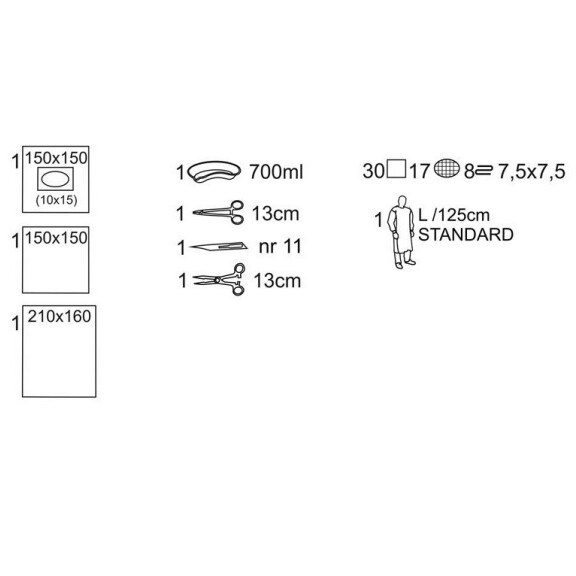 Matopat Operačný set s kompresmi 61