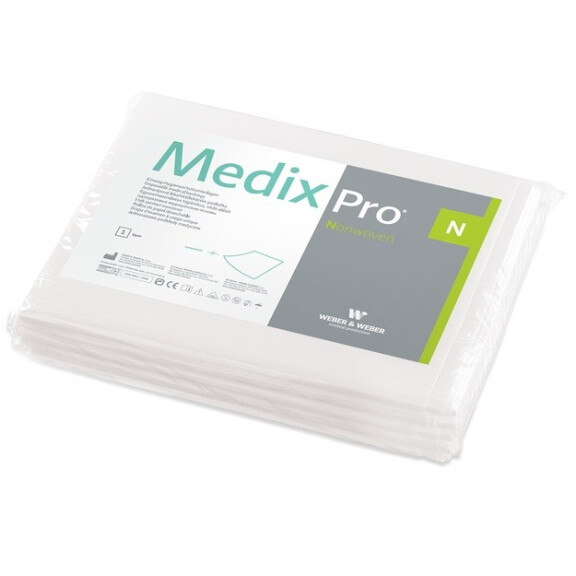Jednorazové plachty Weber&Weber MedixPro z netkanej textílie na lôžko a masážny stôl 160 x 210 cm 5 ks Biela