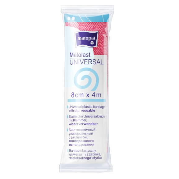 Elastický obväz Matopat Matolast UNIVERSAL na rany rôzne farby 8 cm x 4 m 1 ks Červená