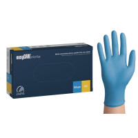 easyCARE Nitril Modré nitrilové rukavice na jedno použitie 100 ks. M 100 ks Modrá