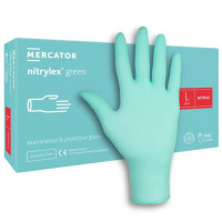 Mercator Nitrylex Green nitrilové rukavice nepudrované na vyšetrenie L