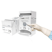 safeCARE Chirurgické rukavice sterilné pudrované 50 párov 7,5