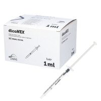 Trojdielne injekčné striekačky DicoNex so zakončením Luer 100 ks 1 ml