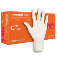 Latexové rukavice Mercator Dermagel Coated nepudrované pre zdravotníkov L 100 ks