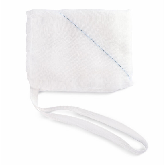 Matopat Abdoma – Gázové kompresy s RTG niťou a tkanicou, sterilný 30 x 30 cm 3 ks 4