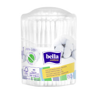Pakiet 48x Bella Cotton Papierové vatové tyčinky na čistenie uší v balení 150 ks, Osemhranná krabica