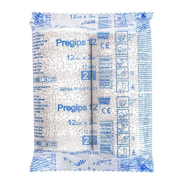 Sadrový obväz Matopat Pregips 12 na fixáciu 12 cm x 3 m 2 ks