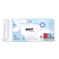 Pakiet 12x Seni Care Soft Vlhčené obrúsky na čistenie pokožky pre dospelých 80 ks