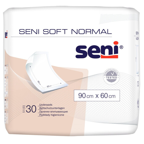 Absorpčné podložky Seni Soft Normal na ochranu postele a matraca 60 x 90 cm 30 ks