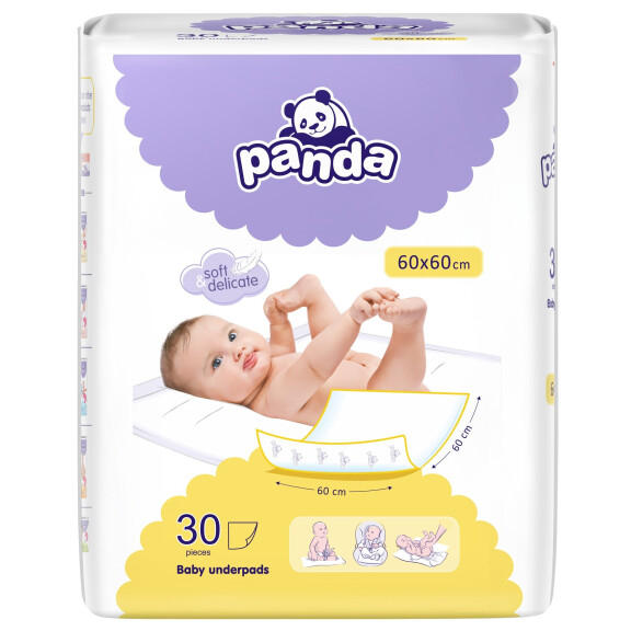 Panda Prebaľovacie podložky 60 x 60 cm 30 ks